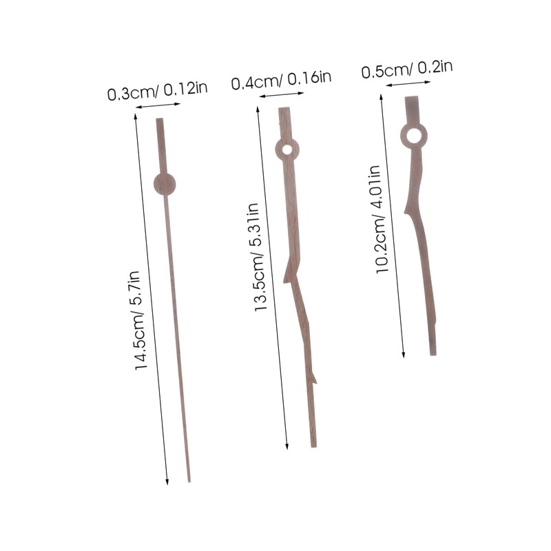 Gadpiparty 5 Sets of Clock Hands Wooden with Copper Sleeve
