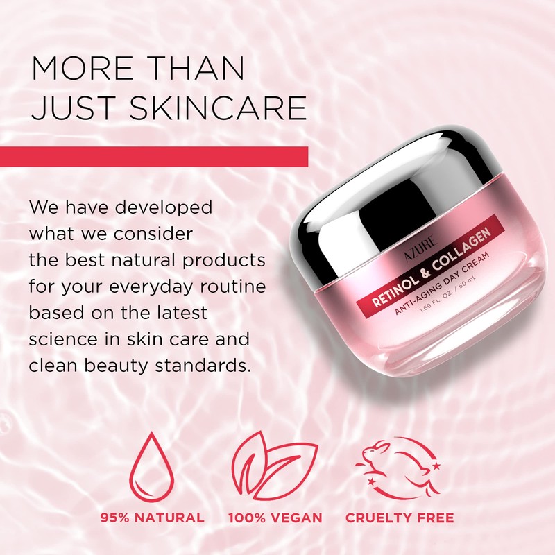 Azure Cosmetics Retinol & Collagen Moisturizer For Face - Dermatologist