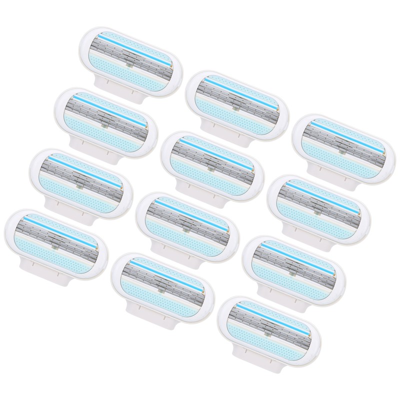 12Pcs Women's Razor Blade Refills 3 Blade Replacement Razor Blade