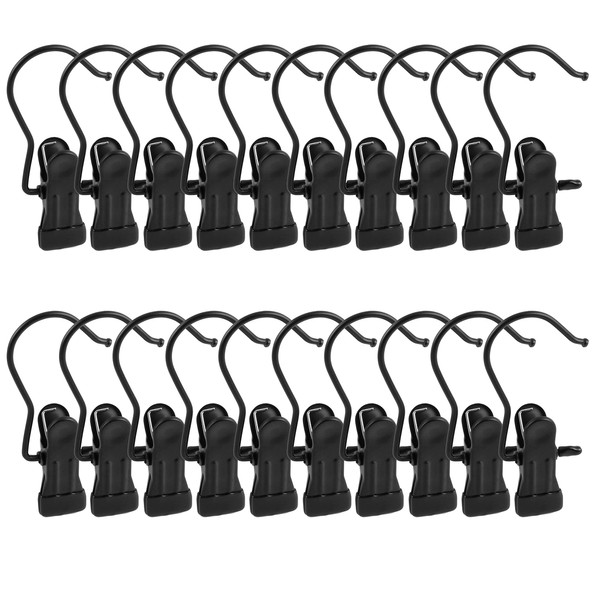 Laundry Hooks Set of 20 Non-Slip Clothes Hangers Clip 360°