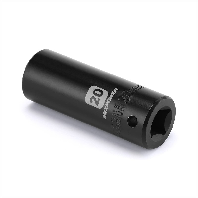 MIXPOWER 1/2-Inch Drive Deep Impact Socket - 20mm, Metric, CR-V,