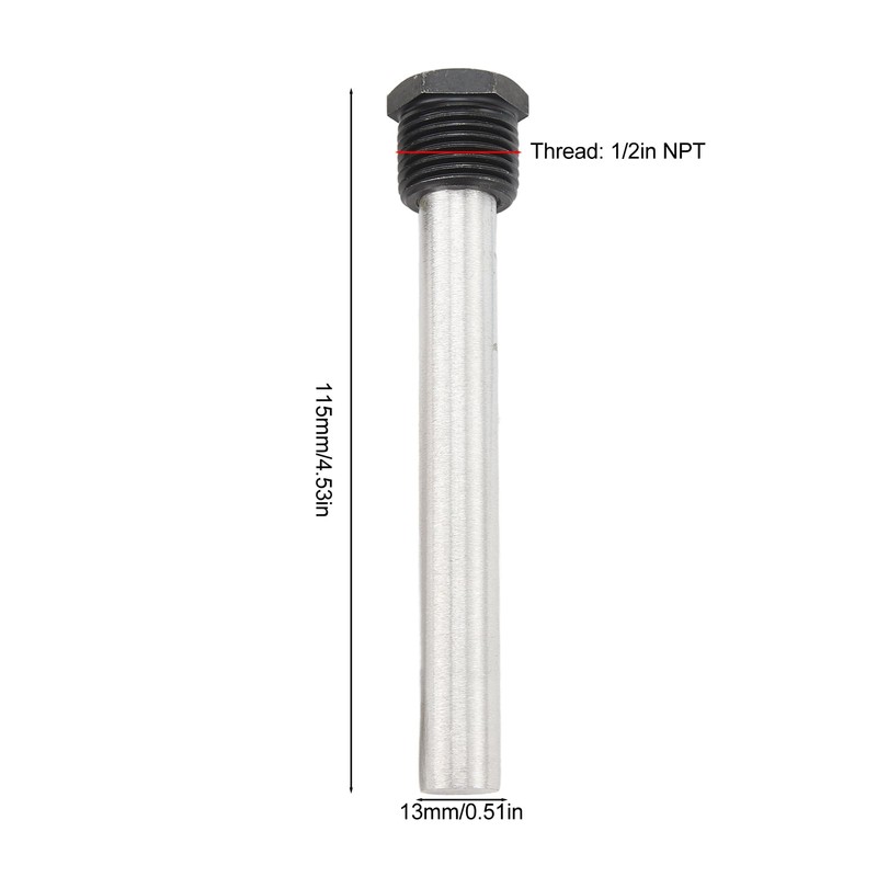 RV Water Heater Anode Rods, 2 Anode Rods wth PTFE