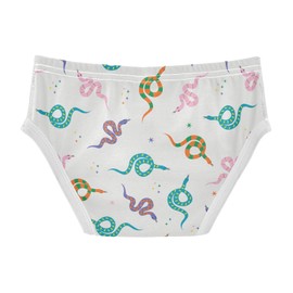 Ollabaky Funny Cartoon Snakes Boys' Underwear 100% Cotton Boys Briefs Soft Toddler Underwear Size 3T Multi