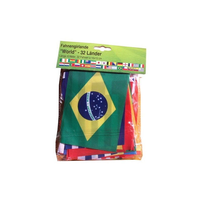 2014 Brazil World Cup Fabric Bunting- All 32 Flags 6