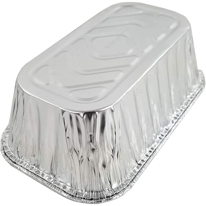 Handi-Foil 1 lb. Aluminum Foil Mini-Loaf/Bread Baking Pan w/Clear Low