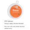 Seaguar STS Salmon Fluorocarbon Leader Fishing Line, 50-Pound/100-Yard, Clear