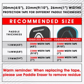 PICKLETECH Pickleball Paddle Protection Tape Brown - Paddle Head Edge Guard - Racket Edge Protection Tape -Fit Perfectly Curved Edge -No Wrinkling Pizzazz Contrasty Colors