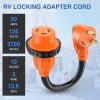 Nilight RV Locking Adapter Cord 30 Amp to 30 Amp