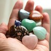 Healing Crystals Heart Stones, Pack of 15 Natural Colourful Crystal