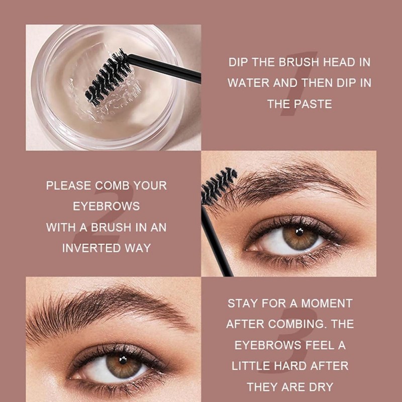 Bold & Beautiful Black Eyebrow Pomade with Brush - Quick