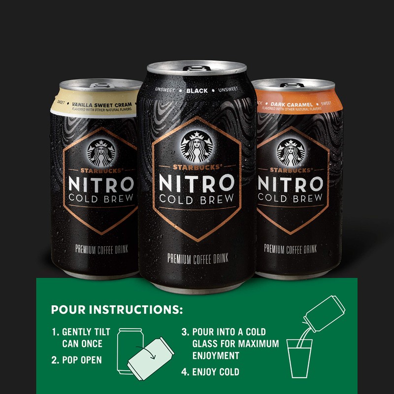 Starbucks Nitro Cold Brew, Vanilla Sweet Cream 9.6 fl oz