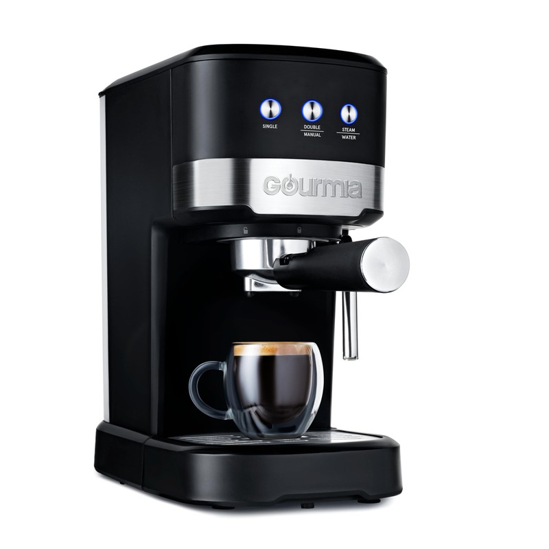 Gourmia 15-Bar Espresso Maker with Powerful Frothing Wand with 1.2L