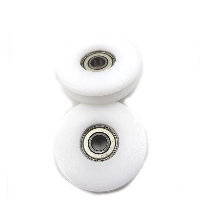 Chiloskit 2 Pieces 50mm U Groove Nylon Ball Bearing Guide
