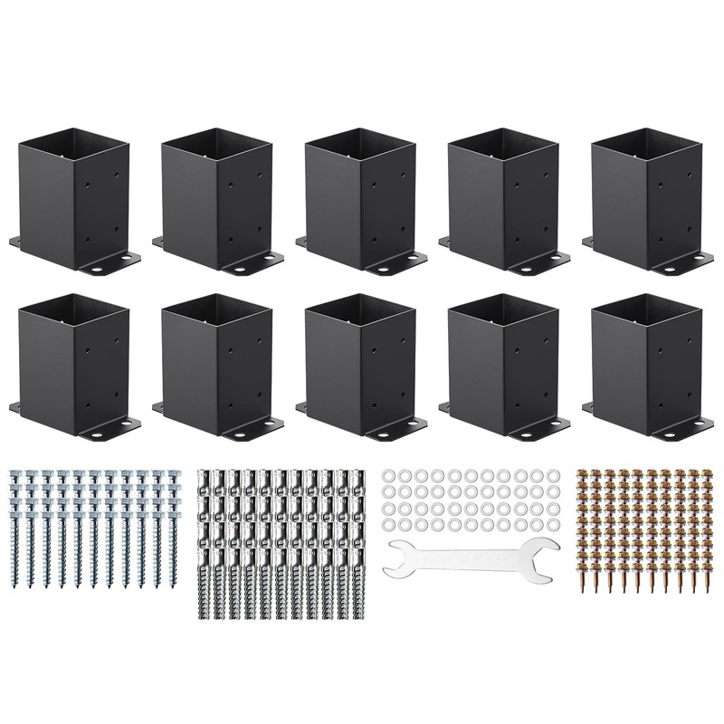 VEVOR 4x4 Post Bracket, 10PC Post Base Brackets, Inner Size