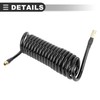 Motoforti Universal Tire Inflator Hose, Polyurethane, Black Gold Tone, 1
