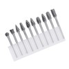 One Set 10 Tungsten Steel Carbide Burrs for Rotary Tool