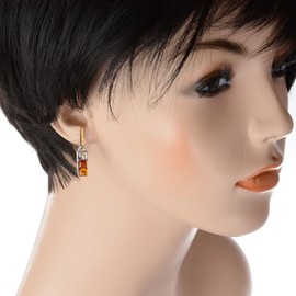 Sterling Silver and Baltic Honey Amber Earrings "Aretha"