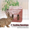 Rabbit Hay Feeder Bag,Polyester Hanging Feeding Hay Feeder Storage with