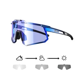 INBIKE Cycling Glasses Men Women Sports Glasses Unisex Quick Glasses Windproof Ski Sun Glasses Running Glasses for Day and Night Self-tinting Bicycle Road Bike Motorcycle MTB Blue