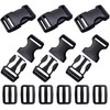 CMBBZZY 6 Sets 25mm Plastic Side Release Buckles with Tri