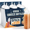 SECLENT 32 oz Condiment Squeeze Bottles, Salad Dressing Container, Ketchup