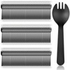 Tioncy 150 Pcs Disposable Plastic Sporks Individually Wrapped Disposable Sporks