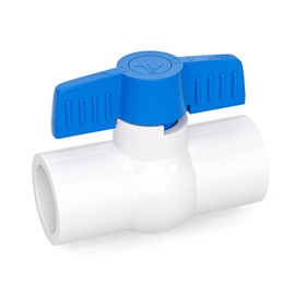 GASHER 1PCS 1-1/2 Inch PVC Ball Valve Shut Off Switch For Pool, Handle Blue Ball valve, Pvc Control Valve（Thickening type）