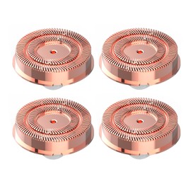 Rose Gold Hair Remover Replacement Heads for Finishing Touch Flawless Facial Hair Removal Tool, Compatible with Generation 1, Easy Install, Skin-Friendly, 4-Pack