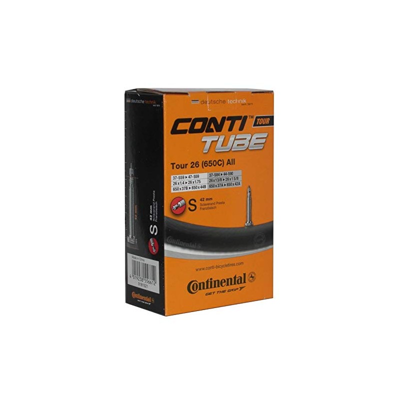 Continental Tour 26 x 1.3-1.75 inch Presta inner tube black
