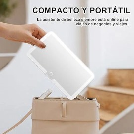 Espejo De Maquillaje De Visera De Coche Con 3 Modos Luz Led