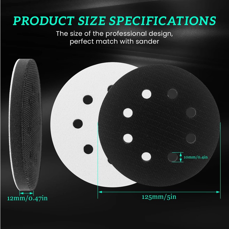 WEDAMOO Pack of 4 Sanding Disc Protectors Soft Pad, 125