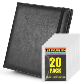 HYRAUL Show-Bill Binder with Sleeves,Broadway Theater Program Holder with 20 Sheet Protectors,Space Saving Q-Ring Binder,Fits 5.5 × 8.5 Programs from Mid 1980s to Modern (1)