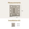 MEGA HANDLES - Square Barrel Hinges with Square Corners, Stainless