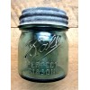 BALL 1/2 HALF PINT BLUE MASON Jar ~ Antique Zinc