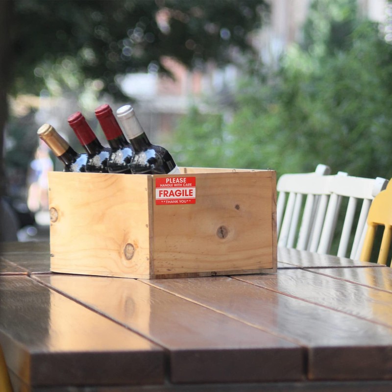 Batrical Fragile Stickers for Shipping and Moving 1 Rolls 1"x3"