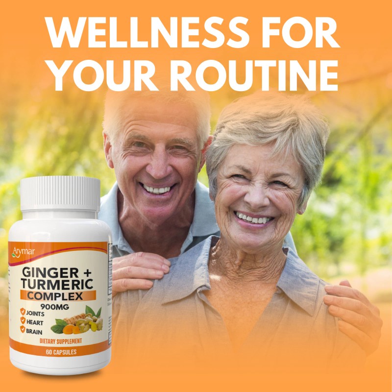 Arymar Ginger Turmeric Supplement – 60 Capsules – Herbal Dietary