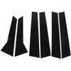 6Pcs B Pillar Posts Trim Glossy Black Exterior Window Decal