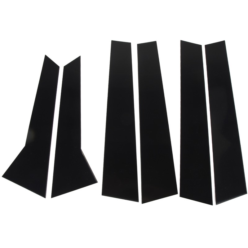 6Pcs B Pillar Posts Trim Glossy Black Exterior Window Decal