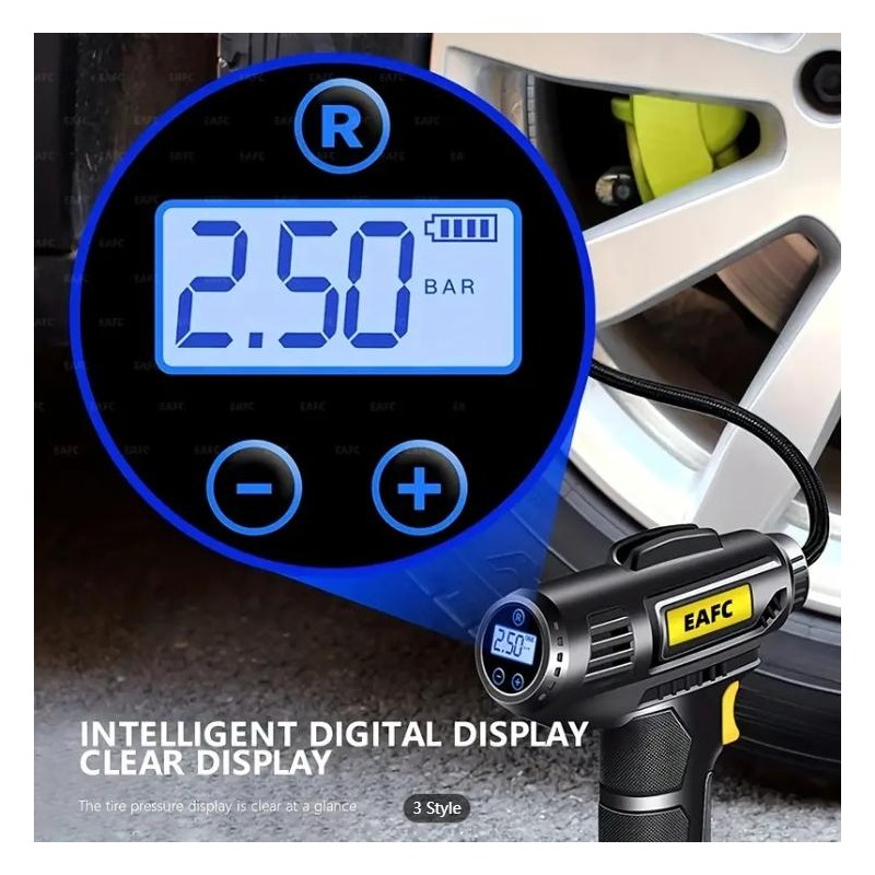 120W Portable Car Air Compressor: Inflate Your Tires With Ease