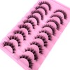 HBZGTLAD False Lashes Fluffy Mink Eyelashes 18mm Lashes Pack 10D
