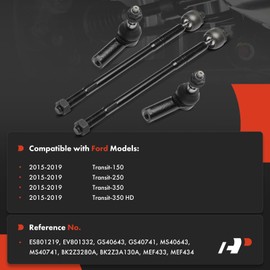 A-Premium Set of 4, Front Inner Outer Tie Rod End Kit, Compatible with Ford Transit-150, Transit-250, Transit-350, Transit-350 HD, 2015 2016 2017 2018 2019