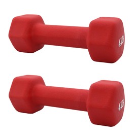 INNOLIFE Neoprene Dumbbells in Pair 4lb for Child Women and Men (Red)