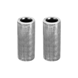 PATIKIL M12 Steel Spacers, 2 Pcs Metal Spacers Steel 12mm ID x 18mm OD x 65mm L Carbon Steel Spacer Screw Standoff Round for 1/2in or M12 Screw Bolts