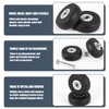 Xuzxinze 2 Sets of Luggage Suitcase Replacement Wheels Axles Deluxe