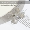 Elegant Crystal Bow Brooch Pin for Women,Vinage Sparkly Rhinestones Brooches