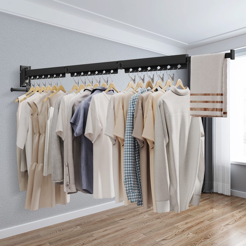 ZdwCyl Wall Mounted Clothes Hanger,Clothes Drying Rack,Laundry Drying Rack,Laundry Rack