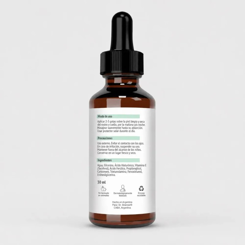 Sérum Facial Iluminador Glutatión Vitamina C Uso Diario 30g