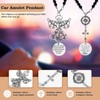 2 Pack Guardian Angel Car Charm&Cross Car Charm Rear View