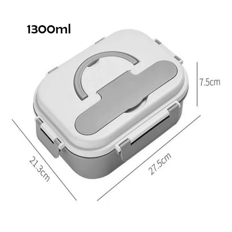 FOOD Lonchera Hermetica Acero Inox Toper Comida Libre Bpa Cuchara