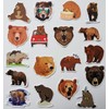 50Pcs Wild Brown Bear Stickers Cute Brown Bear Decal for